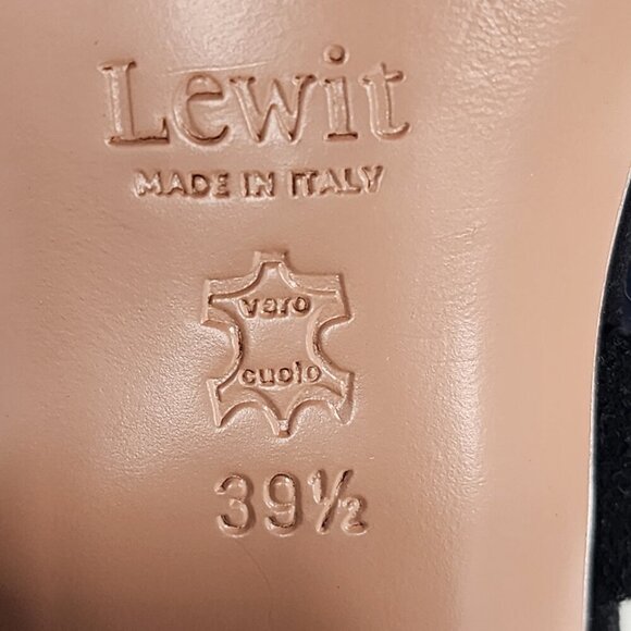 LEWIT Black Suede Wrap Around Tie Lace Up Block Heel Sandals - Picture 10 of 10